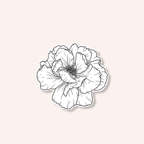 Peony Sticker