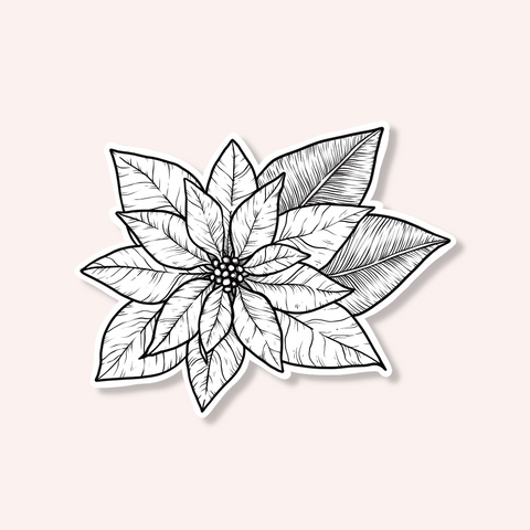 Poinsettia Sticker