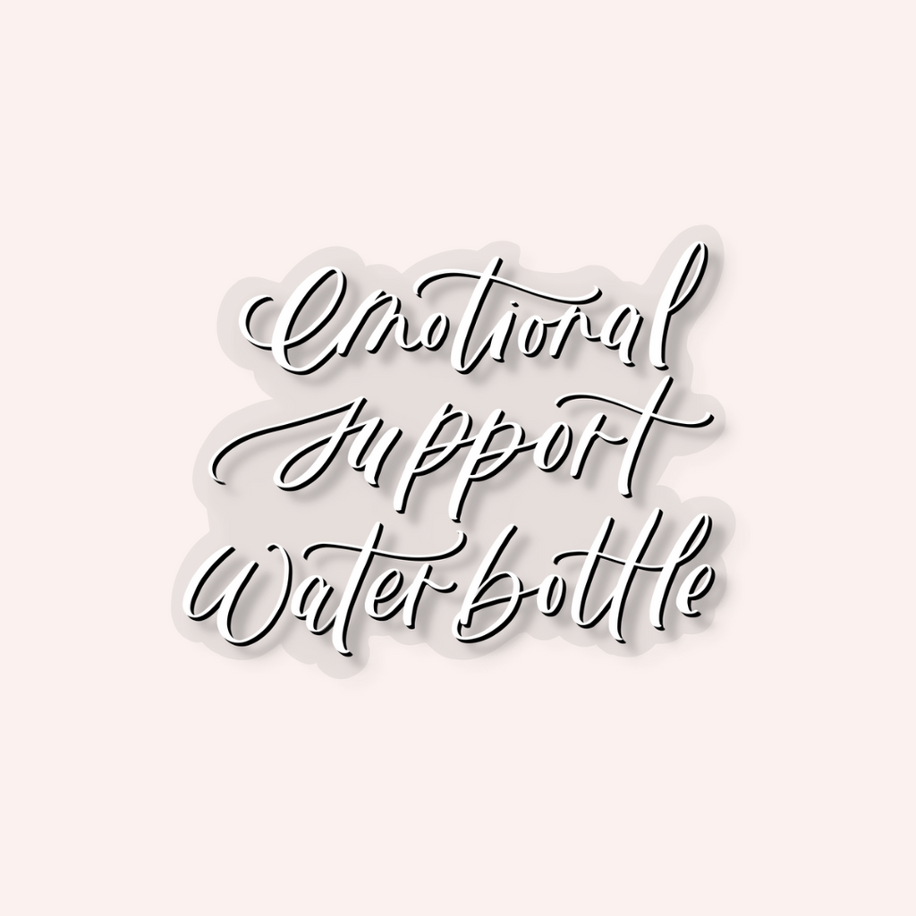 Emotional Support Water Bottle Neutral Symbol Sticker for Sale by  ssmorrison21