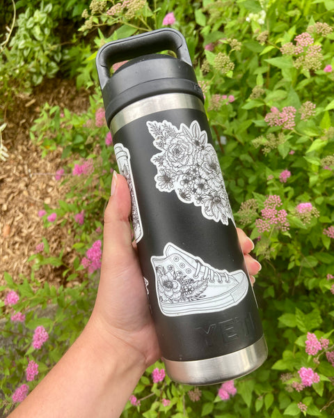 Floral High-Top Sticker