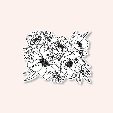 Simple Floral Bouquet Sticker