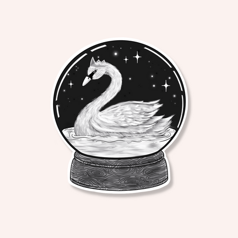 White Swan Sticker