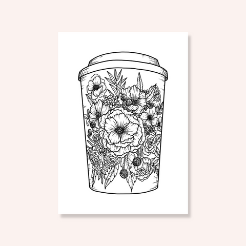 Floral Cup Print