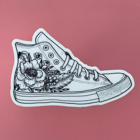 Floral High-Top Sticker