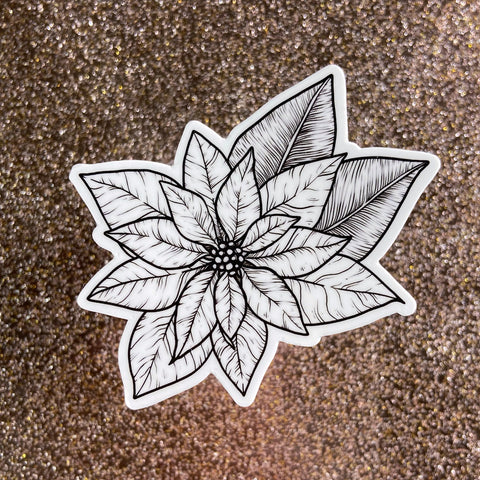 Poinsettia Sticker