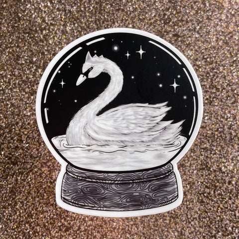 White Swan Sticker